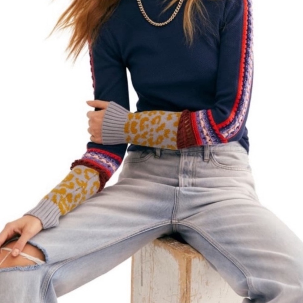 NWT Free People Switch It Up Thermal - Navy